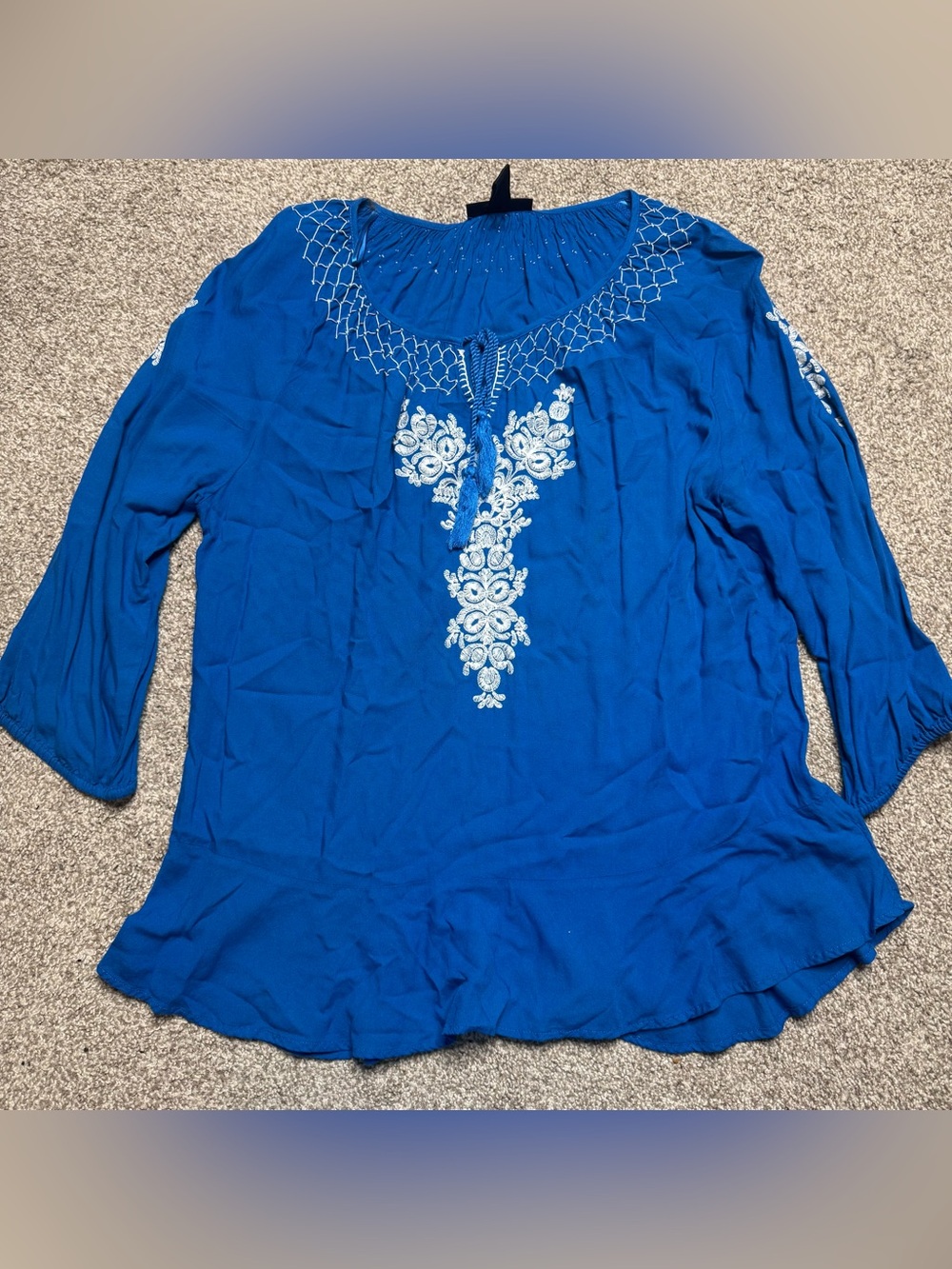 Royal blue blouse